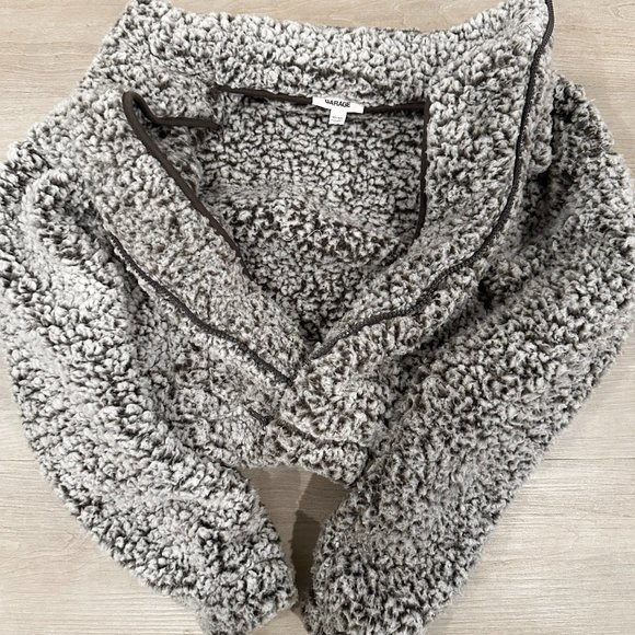 Garage Sherpa Jacket- Extra Small, Gray and Black - Picture 5 of 7